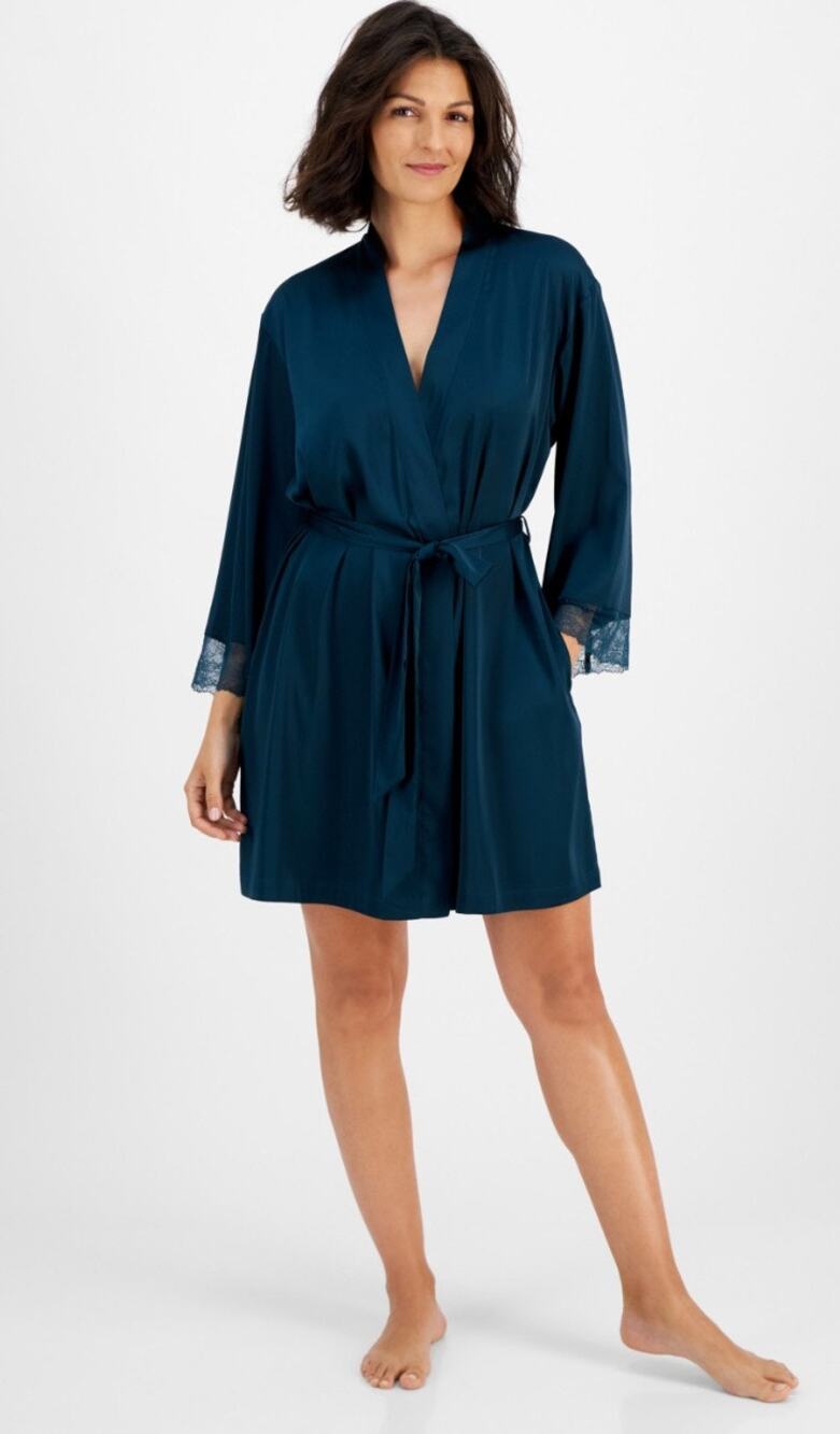 Brand New INC International Concepts Women's Size Medium Deep Algae Robe Belted